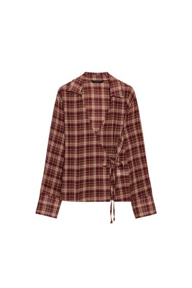 CHECK WRAP SHIRT