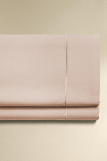 PERCALE COTTON FLAT SHEET (300 THREAD COUNT) - Pink by Zara