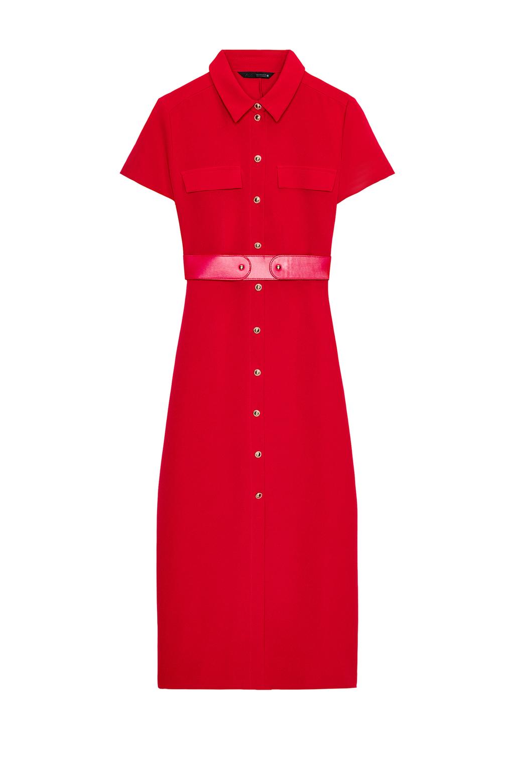 BELTED MIDI DRESS - image 3