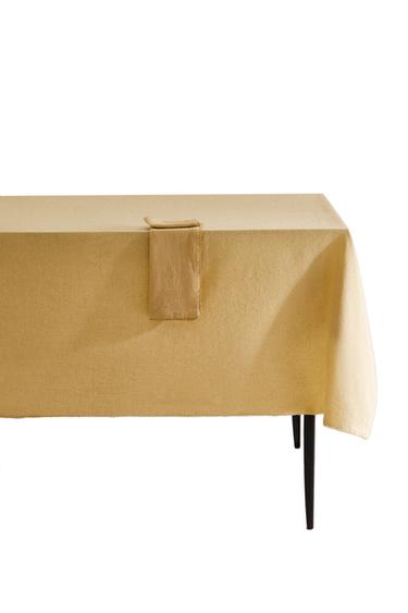 PLAIN DYED THREAD TABLECLOTH - Yellow by Zara