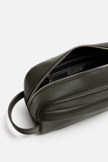 PLAIN TOILETRY BAG - Green by Zara - Image 3