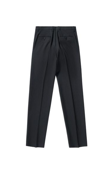 PANTALON DE COSTUME À RAYURES TENNIS - Bleu marine de Zara