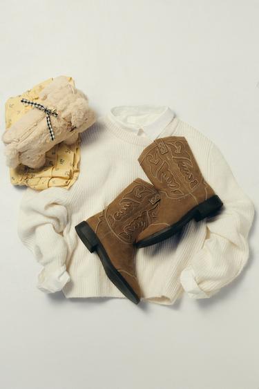 COWBOY BOOTS - Brown by Zara