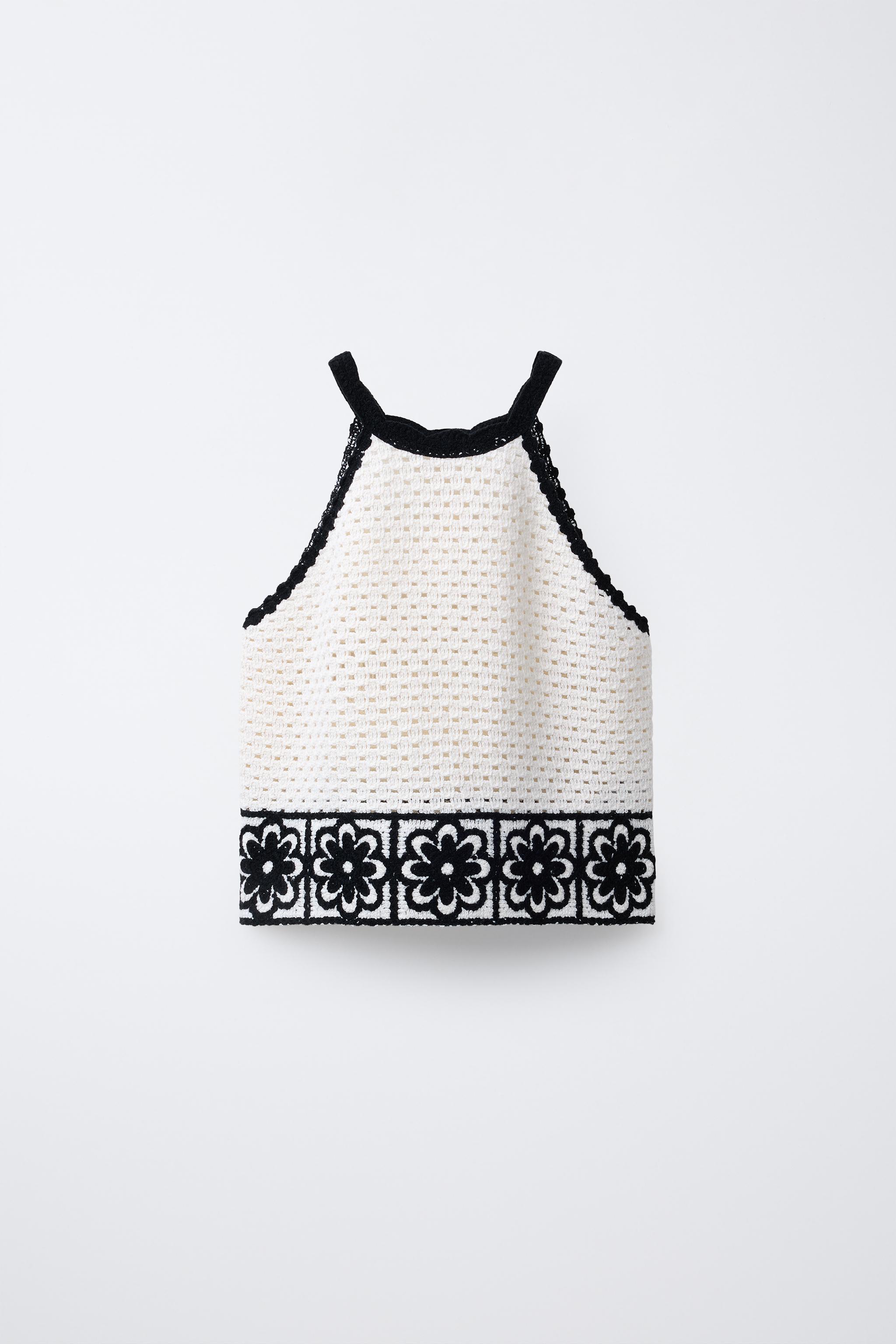 美品】ZARA フラワー クロシェ ニット シャツ Sサイズ - メルカリ