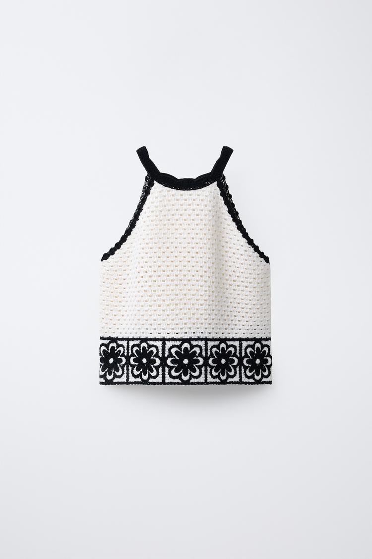Crochet Maglia A Fiori Zara Top Uncinetto Zara Sales