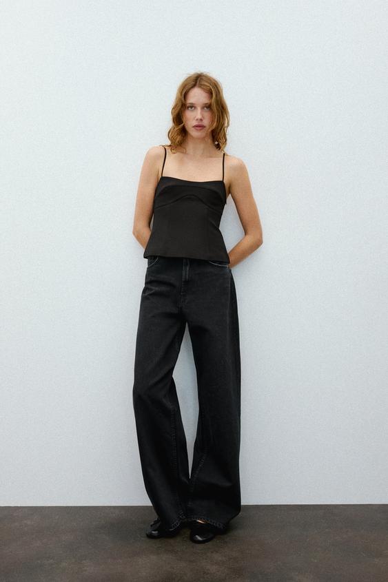 TOP TIRANTES FINOS - Negro de Zara - Imagen 0