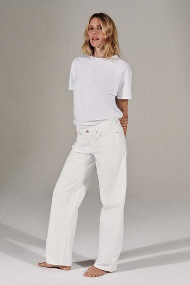 Z1975 REGULAR LOW RISE JEANS - Hvid fra Zara
