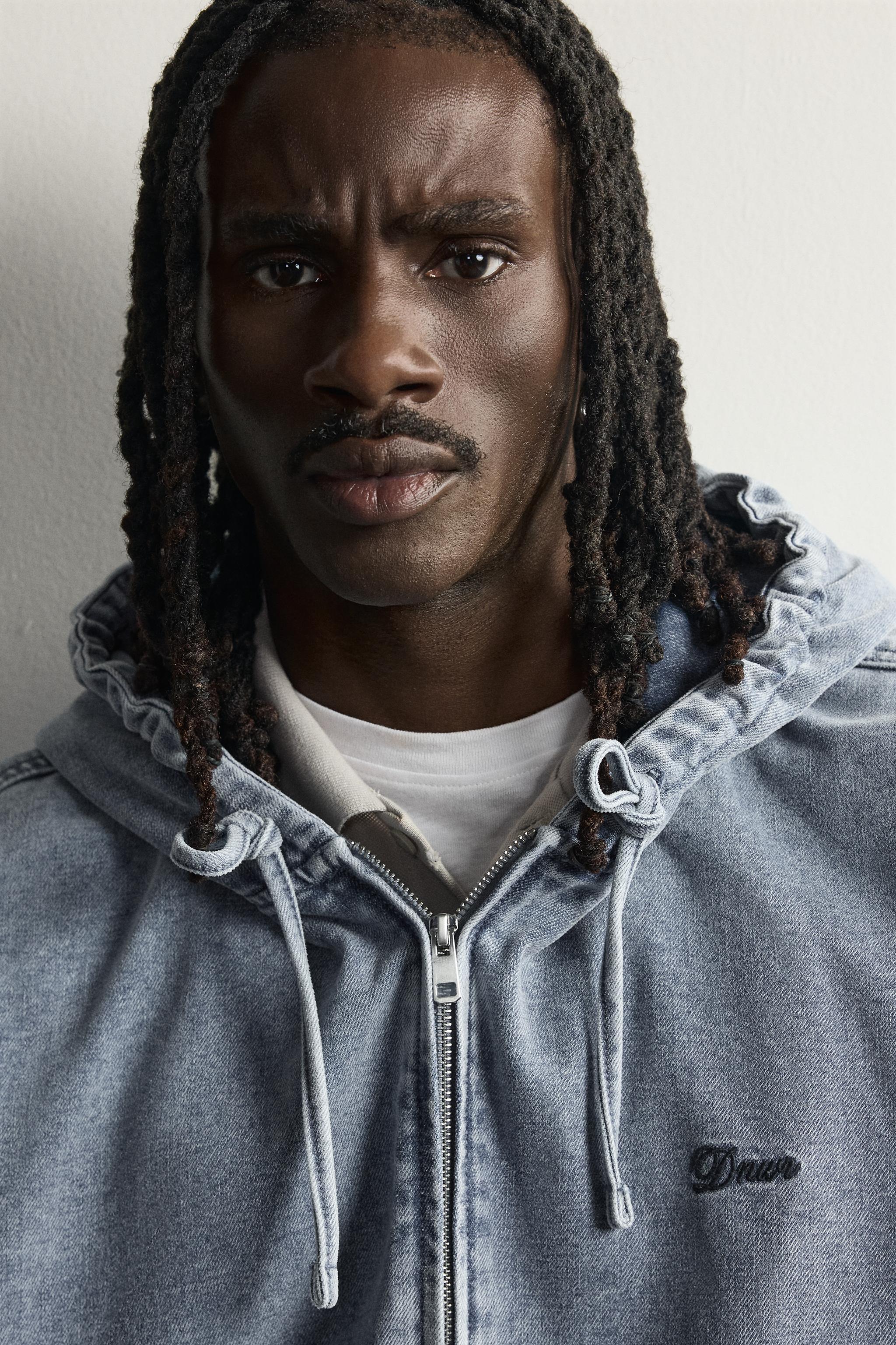 PLUSH DENIM HOODIE JACKET