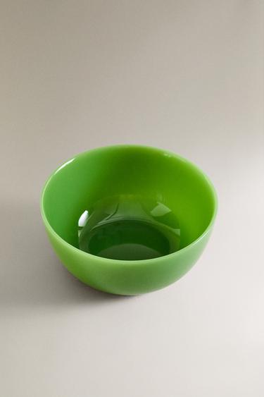 GLASS BOWL - Green by Zara - Image 1