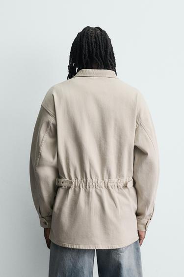 DENIM JACKET WITH POCKETS - Ecru by Zara - Image 2