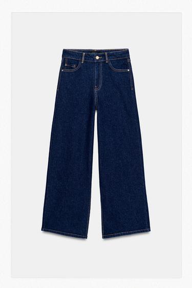 Z1975 HIGH-WAIST CULOTTES - Blue by Zara