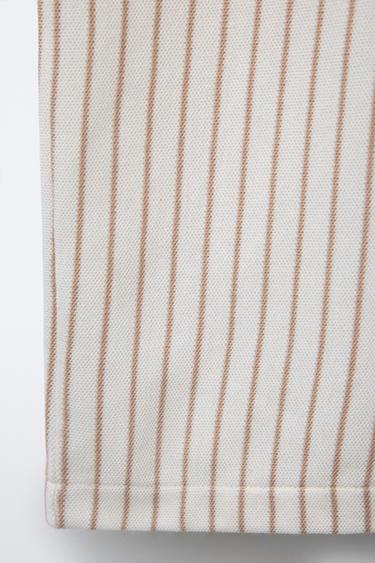 STRIPED SCALLOP JUMPSUIT - Ecru by Zara - Image 3