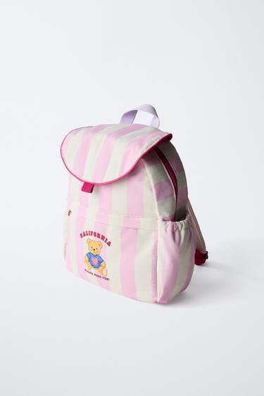 SAC À DOS RAYURES - Rose de Zara - Image 1