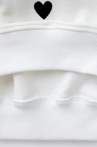 SWEAT À INSCRIPTION FLOQUÉE - Blanc cassé de Zara - Image 3