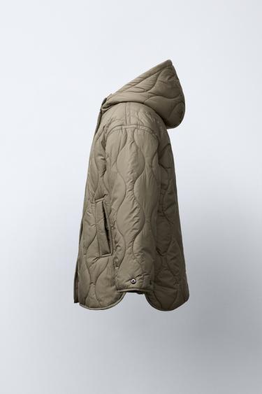 LIGHTWEIGHT LONG PUFFER JACKET - Green by Zara - Image 2