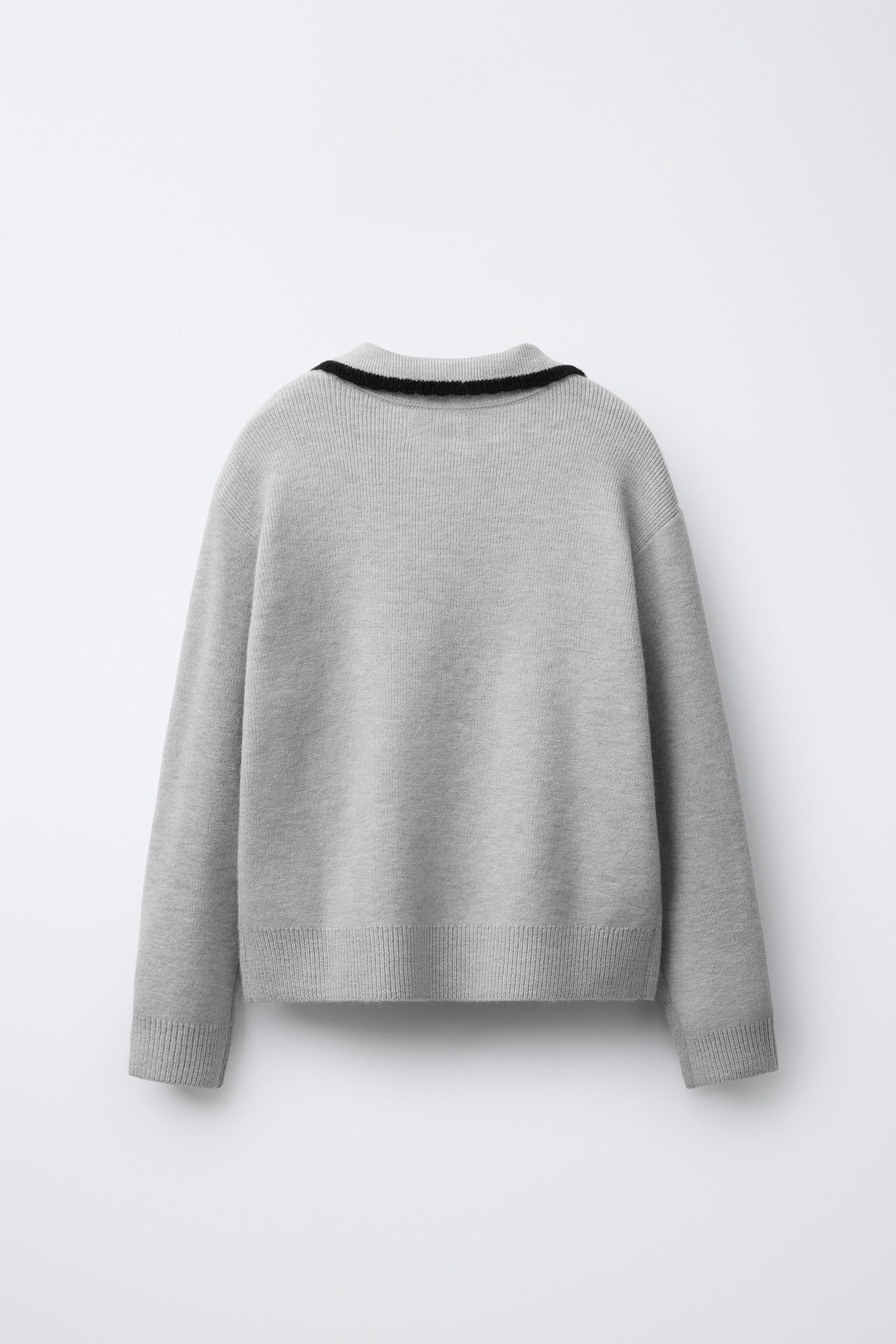リボンニットセーター - グレー | ZARA Japan / 日本
