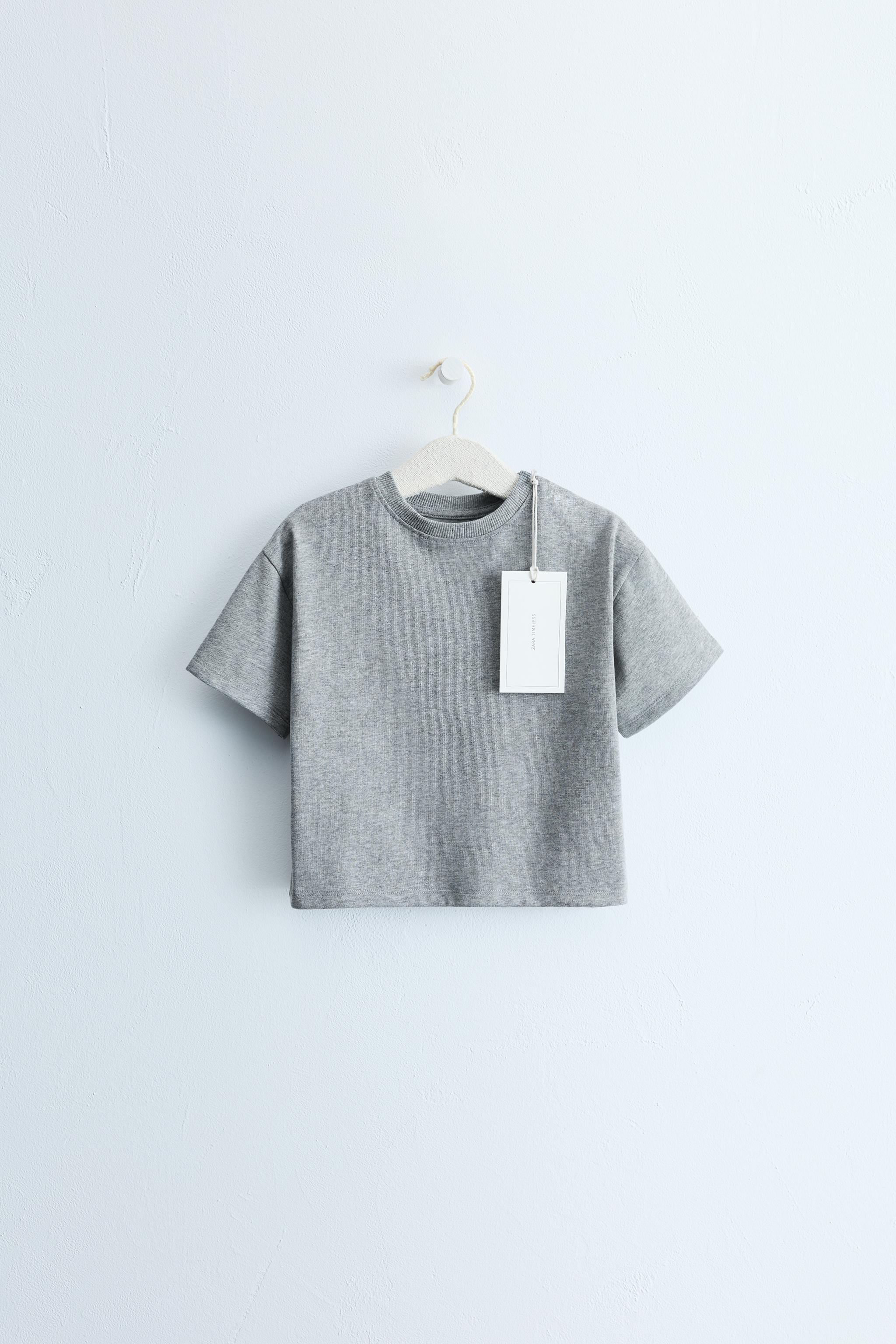 ZARA TIMELESS - TEXT PRINT T-SHIRT — Gray marl
