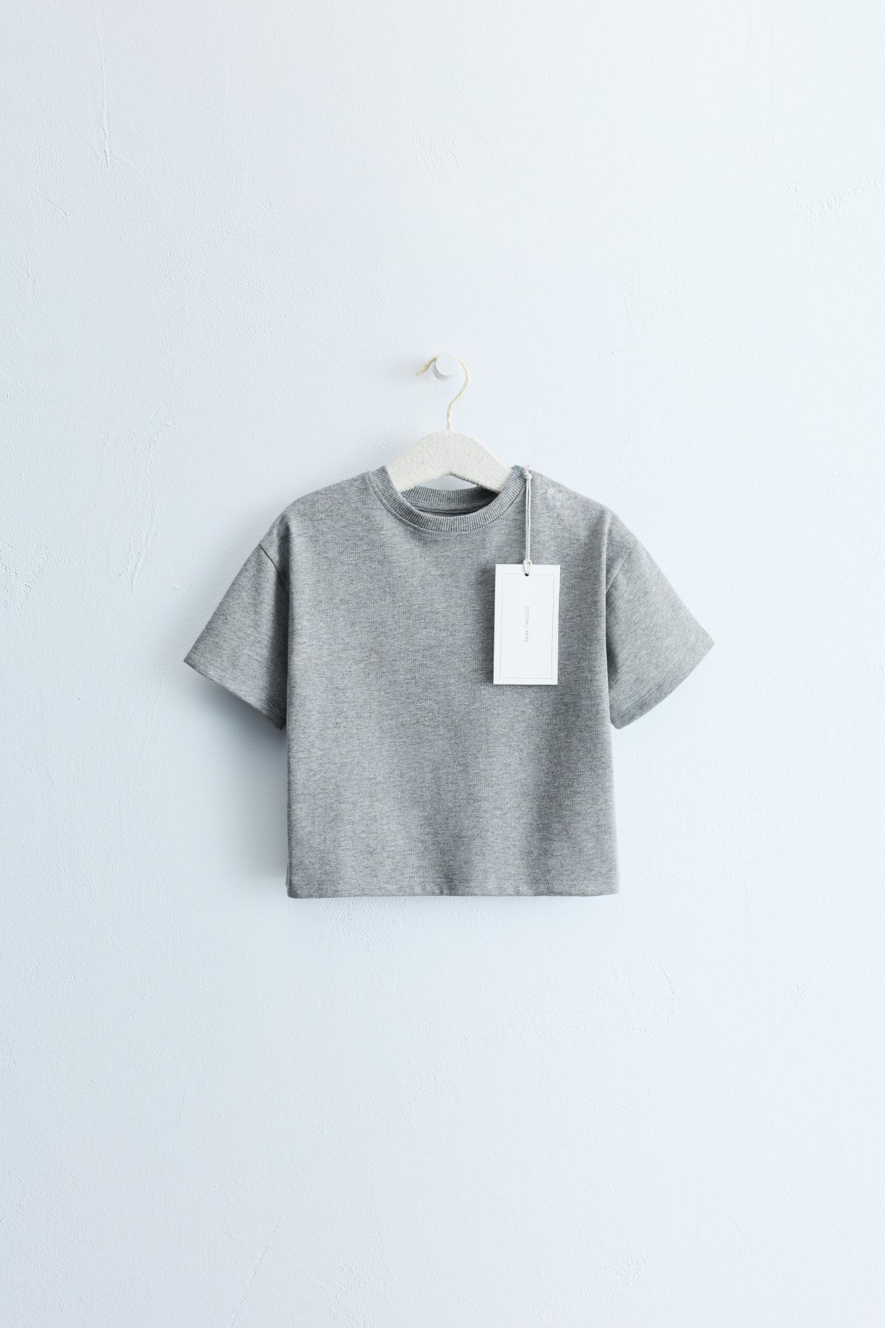 ZARA TIMELESS - TEXT PRINT T-SHIRT — Gray marl