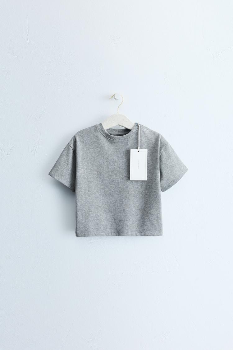 ZARA TIMELESS - TEXT PRINT T-SHIRT — Gray marl