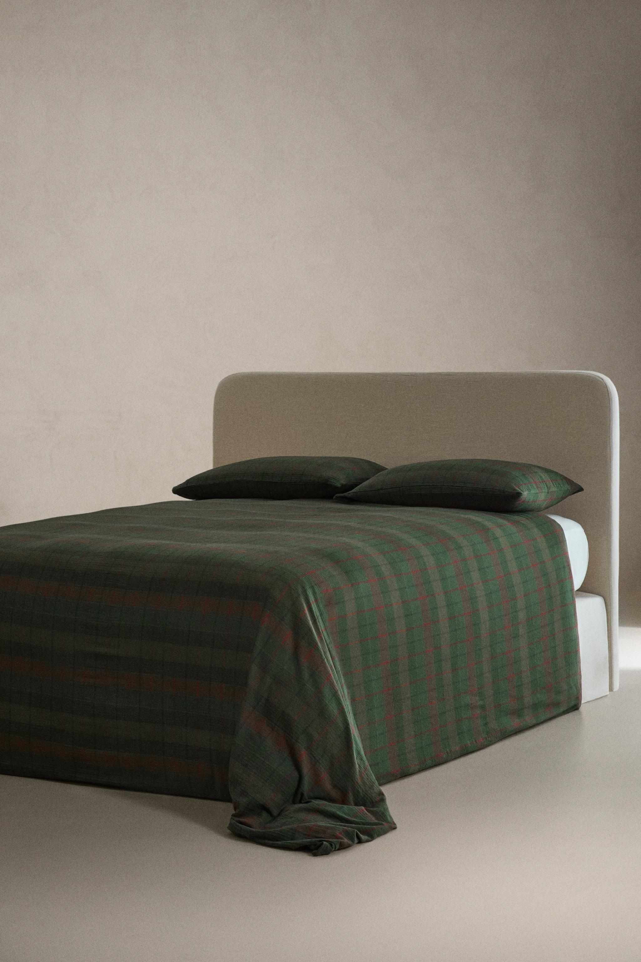 CHRISTMAS TARTAN CHECK COTTON DUVET COVER