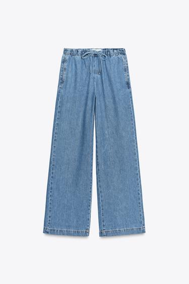 Z1975 JOGGER SZÉLES SZÁRÚ FARMER – Középkék a ZARA-tól