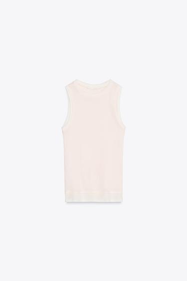 DOUBLE-LAYERED EFFECT T-SHIRT - Pastel pink by Zara - Image 4