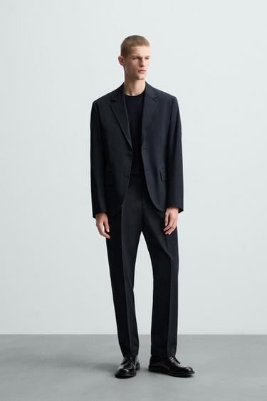 Zara SUIT PANTS LIMITED EDITION - Navy blue