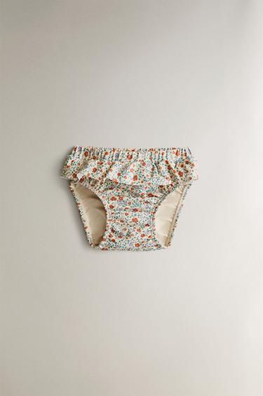 CULOTTE DE PLAGE BÉBÉ À VOLANT FLEURS - Sable de Zara - Image 0