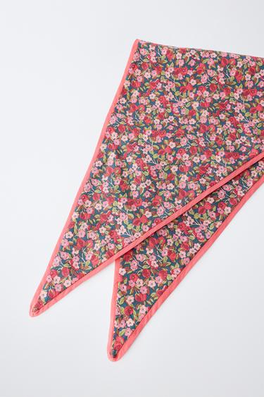 Zara FLORAL PRINT MADE WITH LIBERTY FABRIC BANDANA - Pink