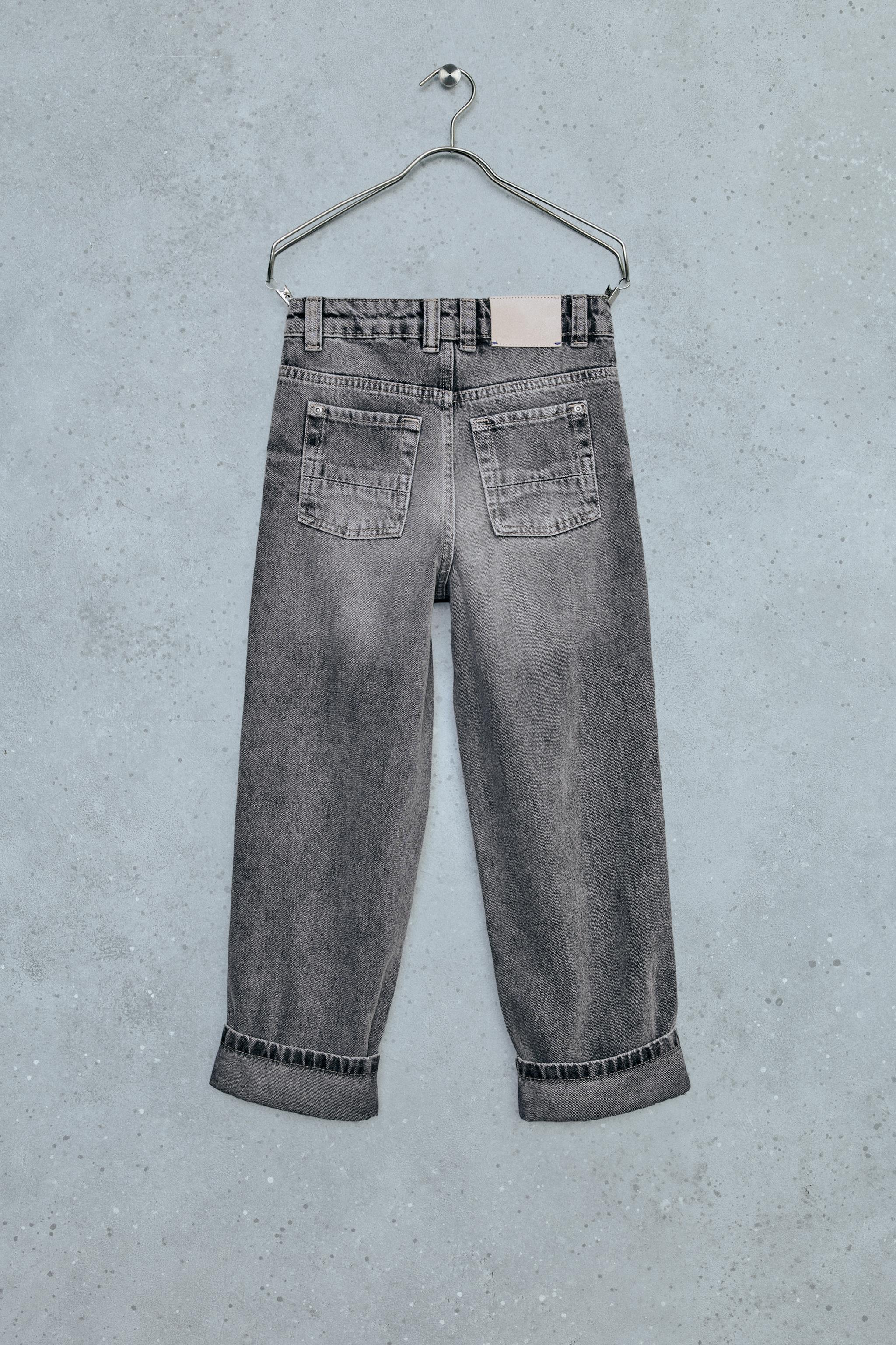 Детские джинсы Zara STORIESZ - LOOSE FIT CUFFED JEANS — фото 3