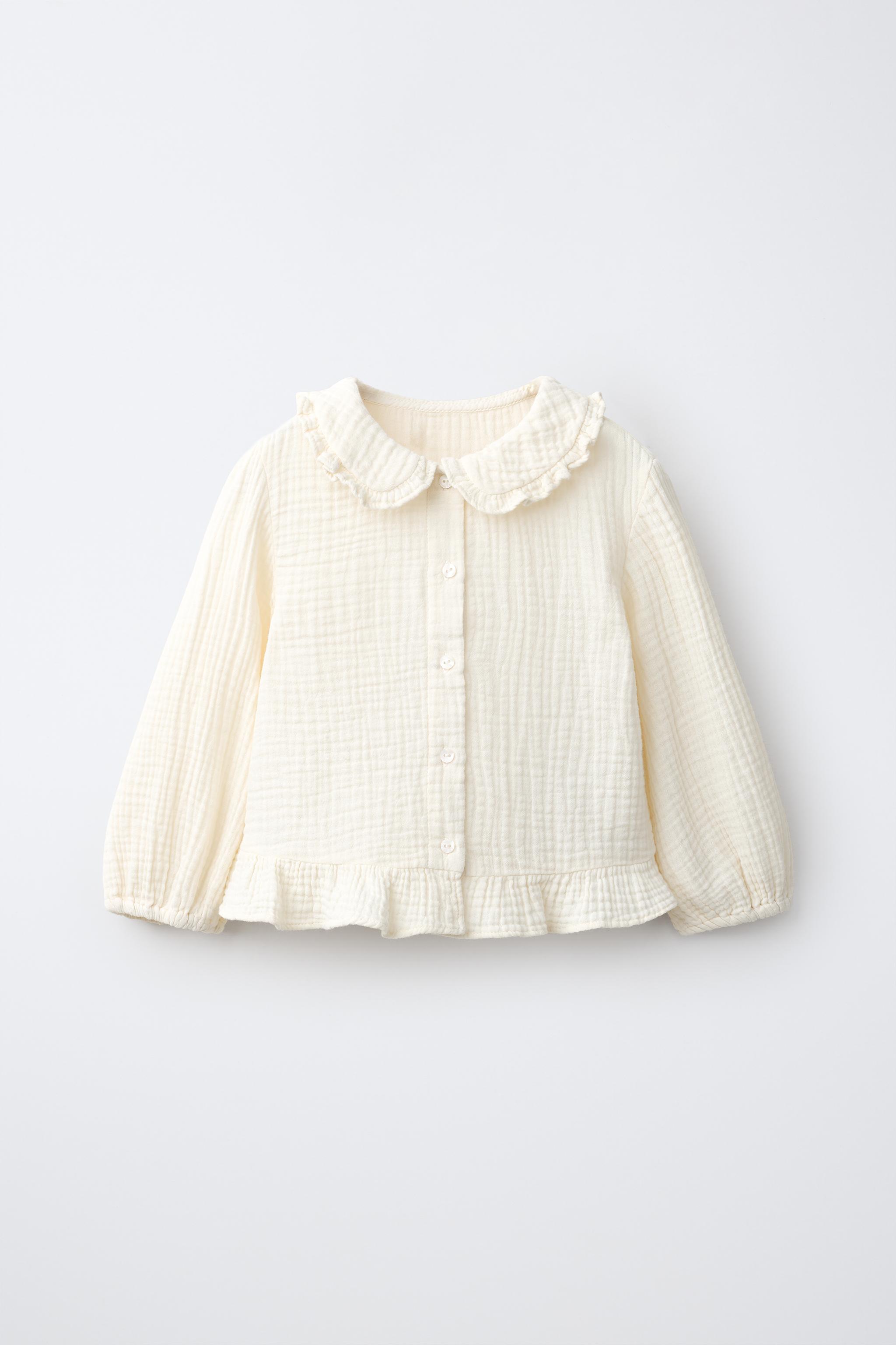 TEXTURED RUFFLE SHIRT