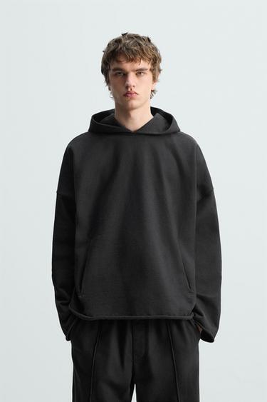 OVERSIZE FIT HOODIE - Anthracite grey by Zara