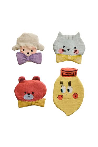 Zara KIDS' SHAPED COASTERS X THE ANIMALS OBSERVATORY (PACK OF 4) - Multicolored