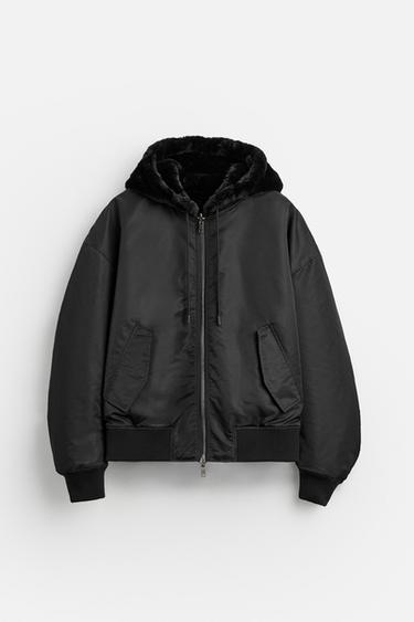 CAZADORA BOMBER REVERSIBLE - Negro de Zara