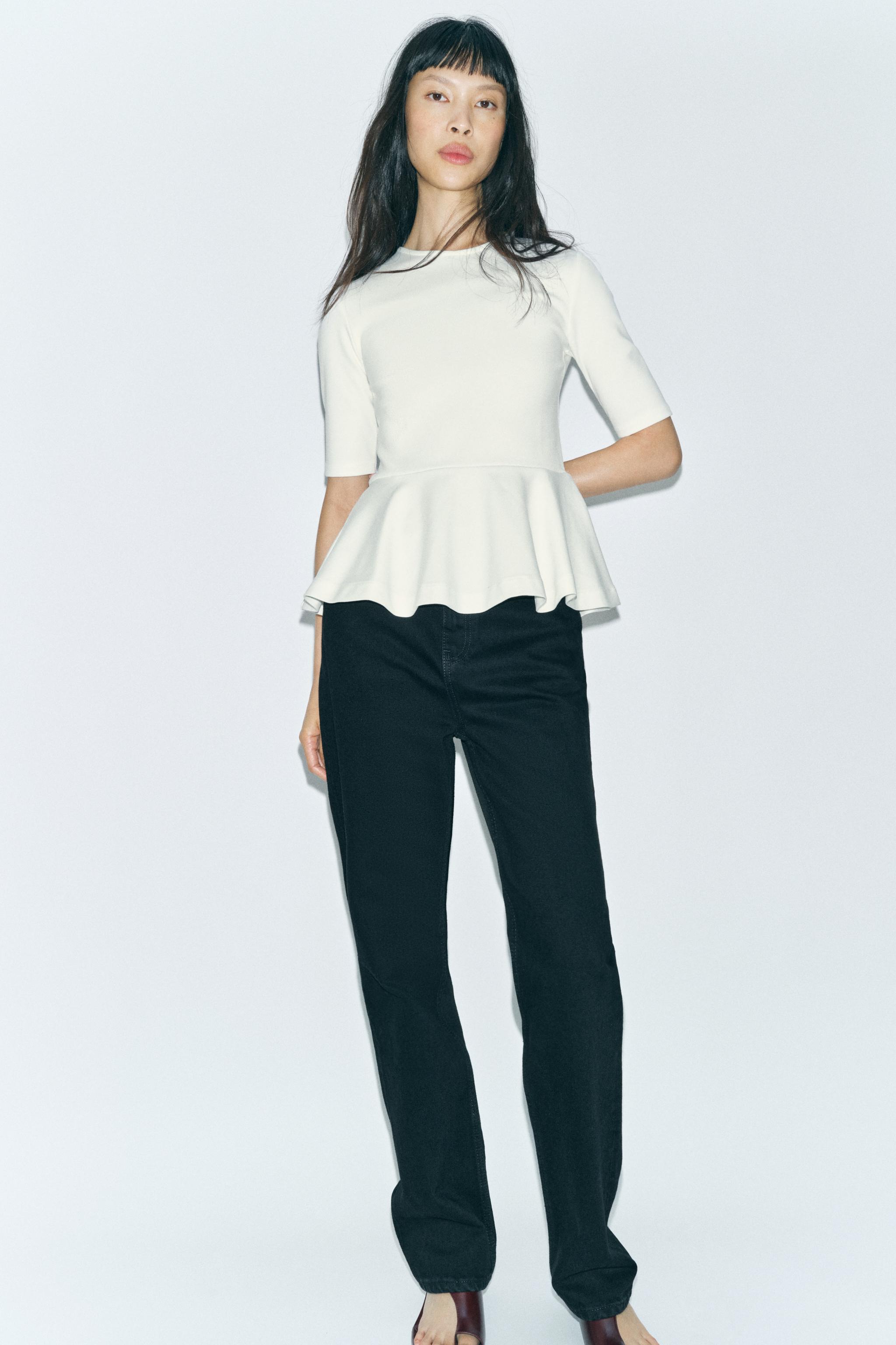 zara peplum blouse