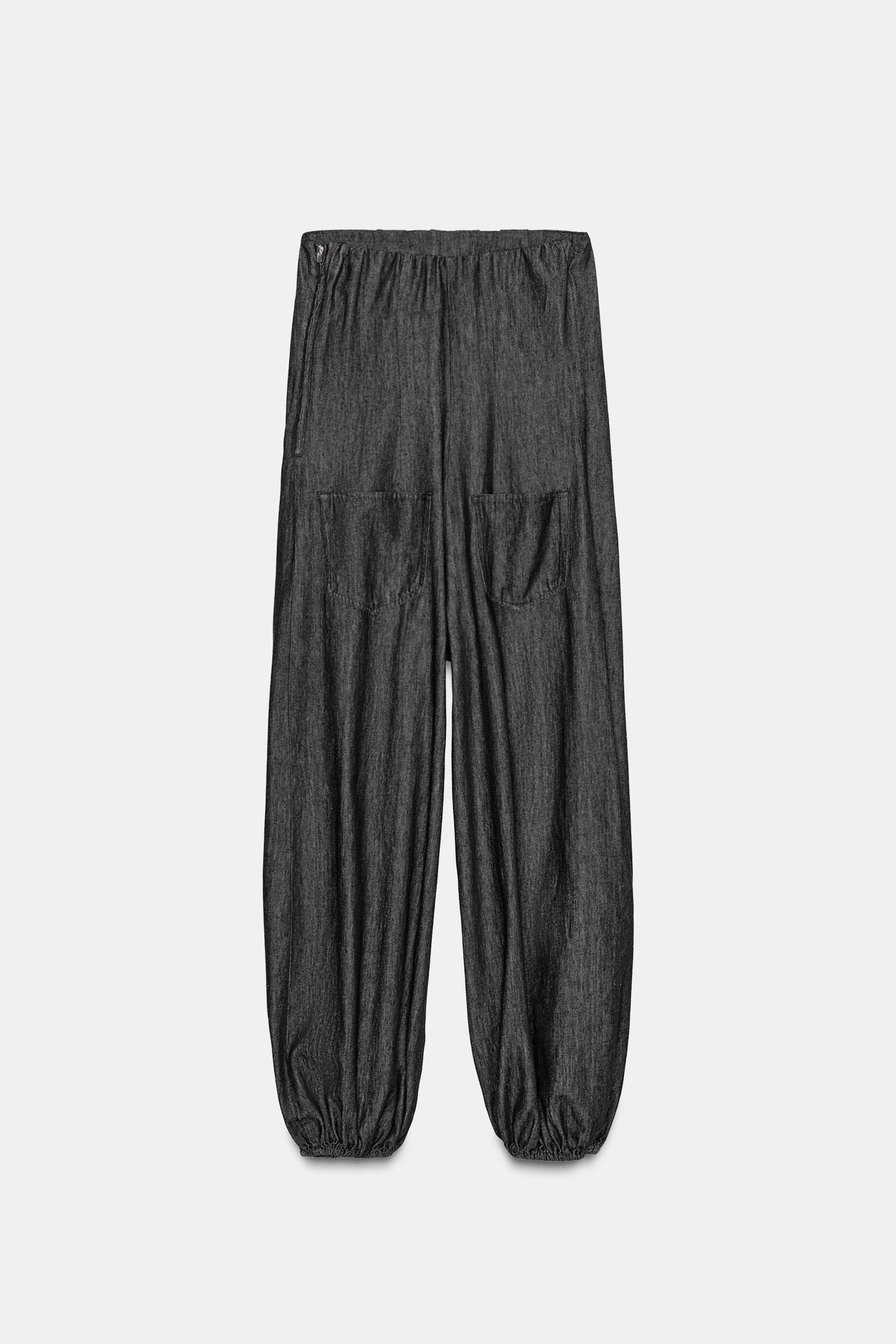 STRAPLESS DENIM JUMPSUIT TRF