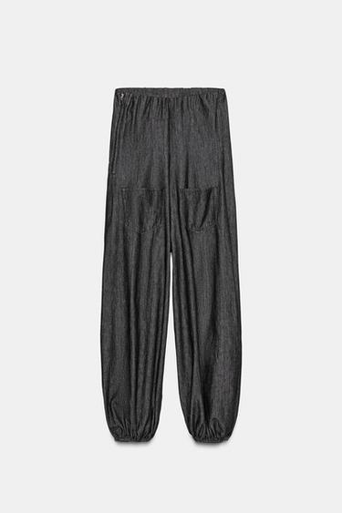 TRF DENIM BANDEAU JUMPSUIT - Black by Zara - Image 6