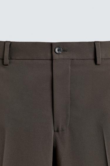 PANTALON DE COSTUME CONFORT - Marron / Taupe de Zara - Image 6