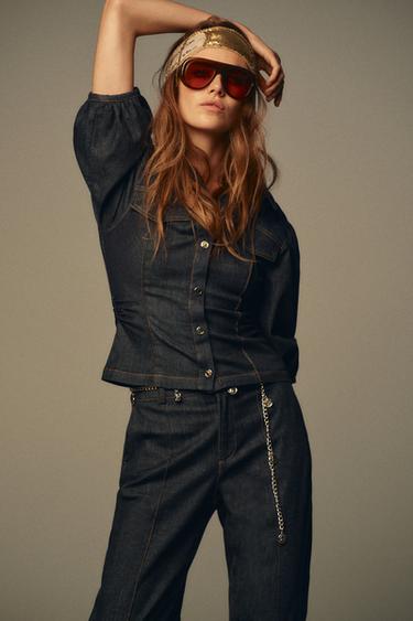 Z1975 BOOTCUT DENIM BROEK - Blauw van Zara