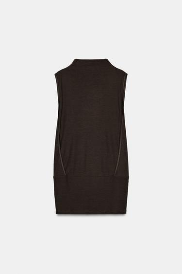 FLOWY HIGH NECK TOP - Bottle green by Zara - Image 5