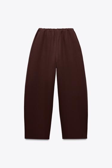 PANTALONS BALLOON INTERLOCK - Borgonya de Zara