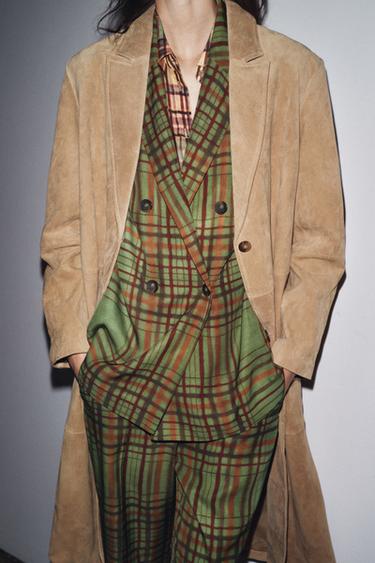 100% SUEDE LEATHER COAT ZW COLLECTION LIMITED EDITION - Beige by Zara - Image 5