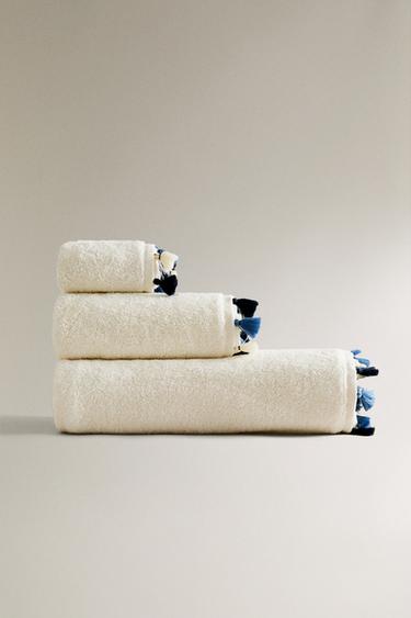 ΠΕΤΣΕΤΑ ΜΠΑΝΙΟΥ ΜΕ ΦΟΥΝΤΙΤΣΕΣ - Μπλε του Zara