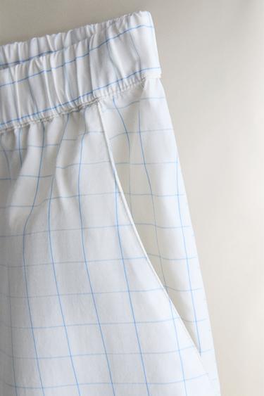 CHECK TROUSERS - Oyster-white by Zara - Image 3