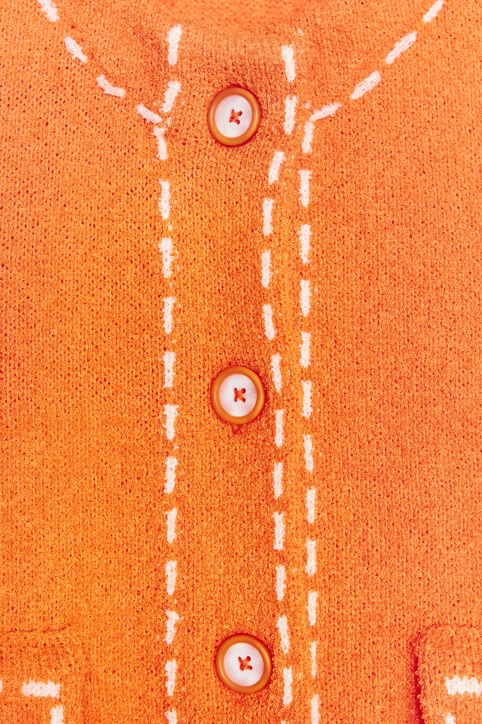 ステッチニットジャケット - ホワイト | ZARA Japan / 日本