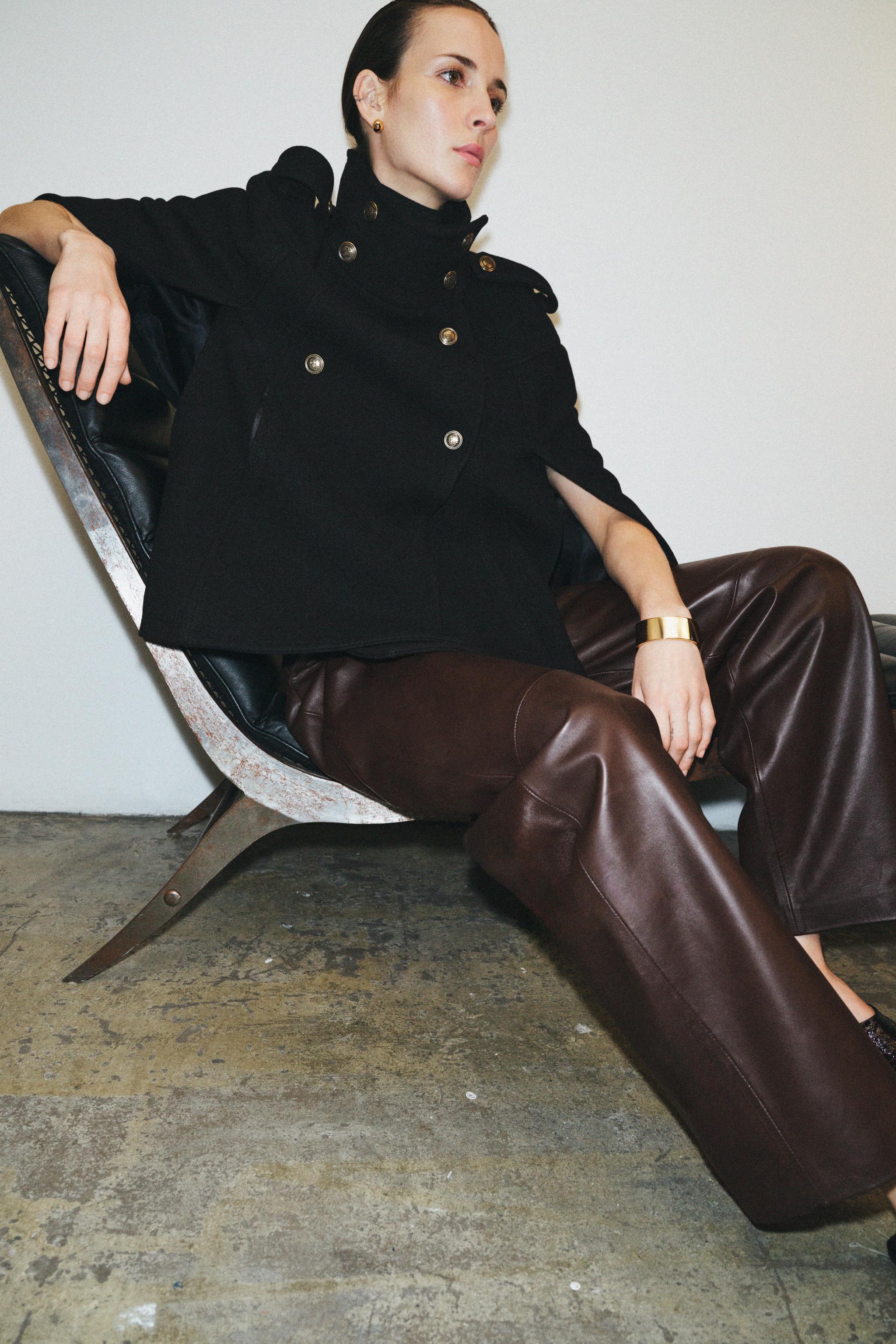 MANTECOウールブレンドケープ ZW COLLECTION - ブラック | ZARA Japan