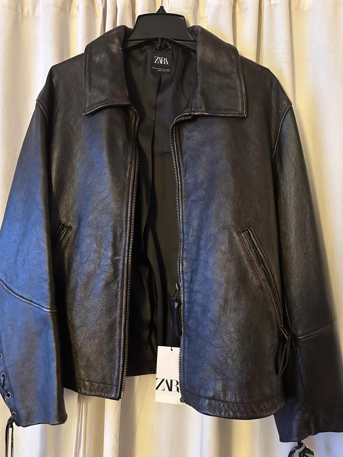 VINTAGE EFFECT LEATHER JACKET