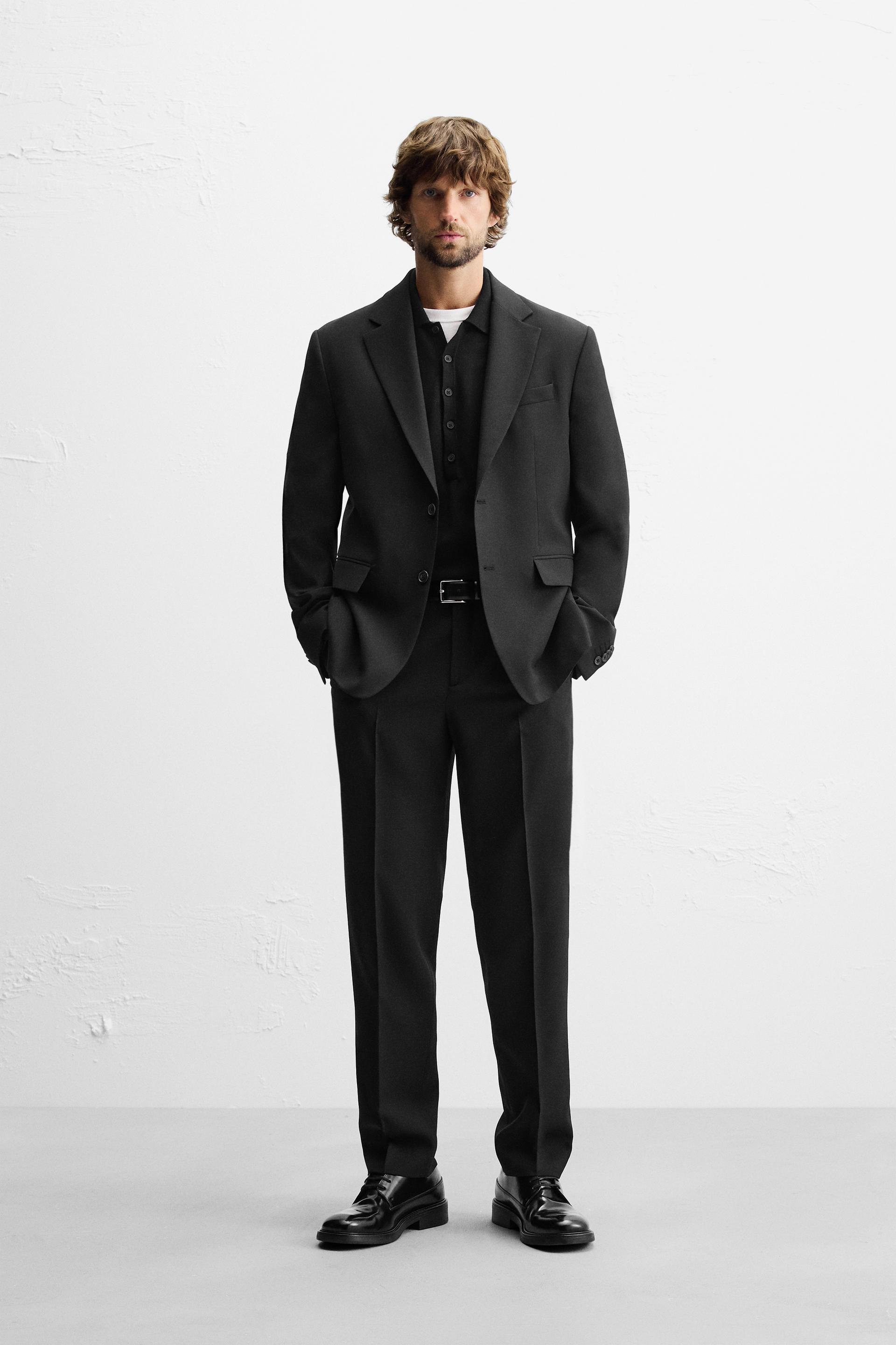 WOOL BLEND SUIT JACKET - Black | ZARA Mexico