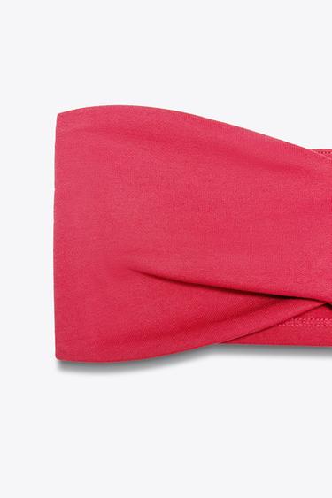 INTERLOCK BANDEAU TOP - Fuchsia by Zara - Image 4