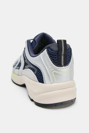 TRAINERS WITH PULL TAB - Silver by Zara - Image 4